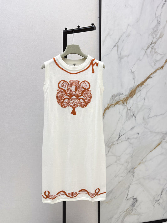 26SS NEW jacquard sleeveless dress