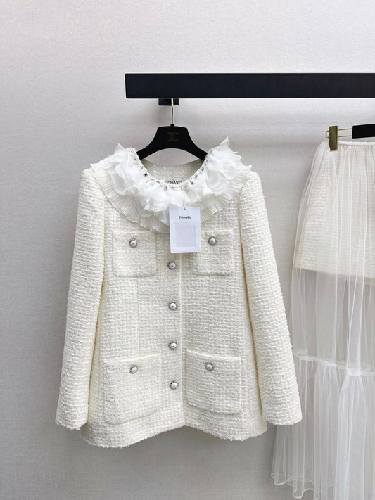 26SS NEW layered ruffle collar jacket