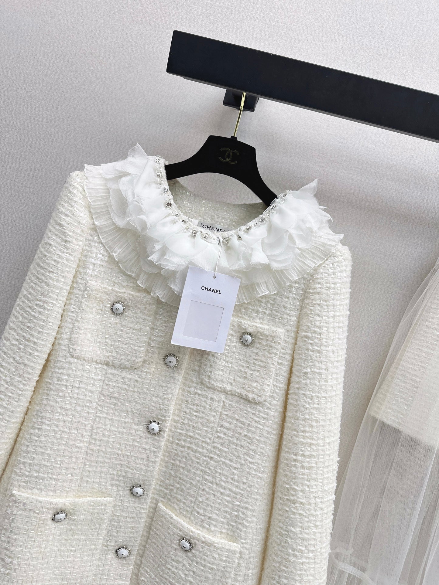 26SS NEW layered ruffle collar jacket