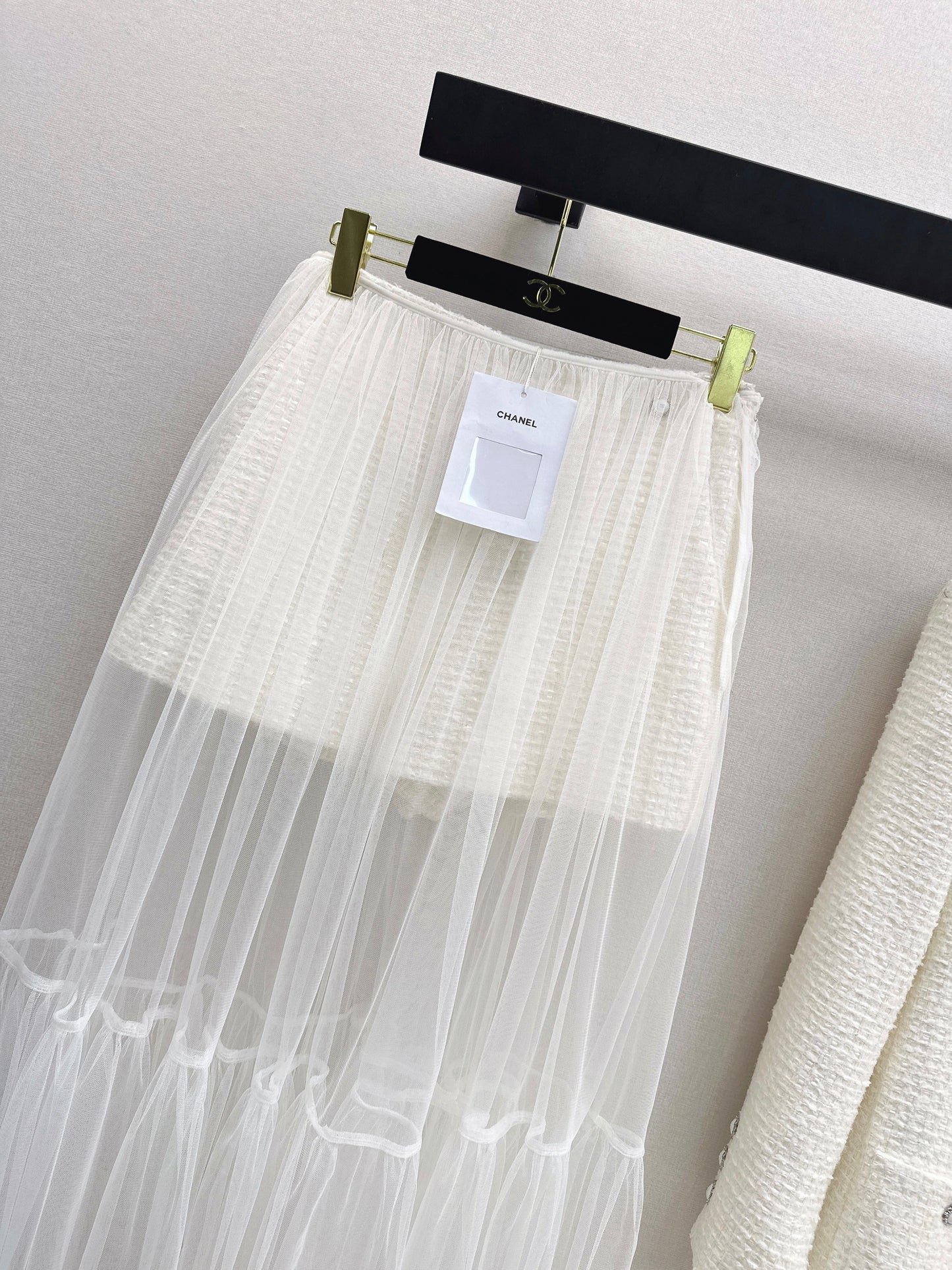 26SS NEW woven short+mesh skirts