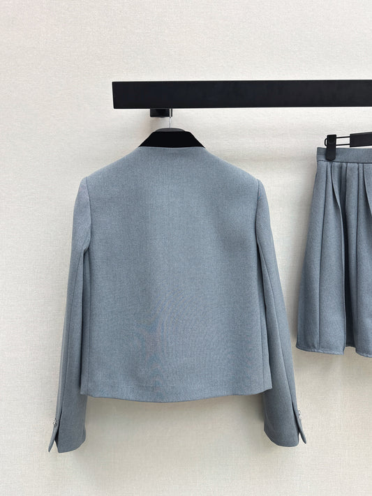 26SS NEW contrast stand-collar jacket