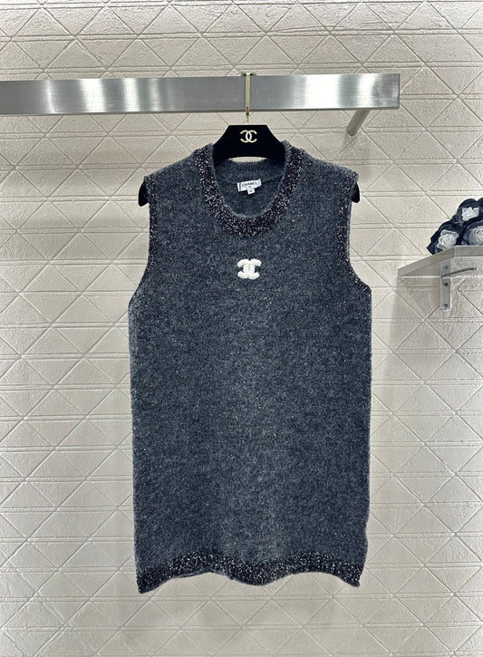 26SS NEW Knitted vest dress
