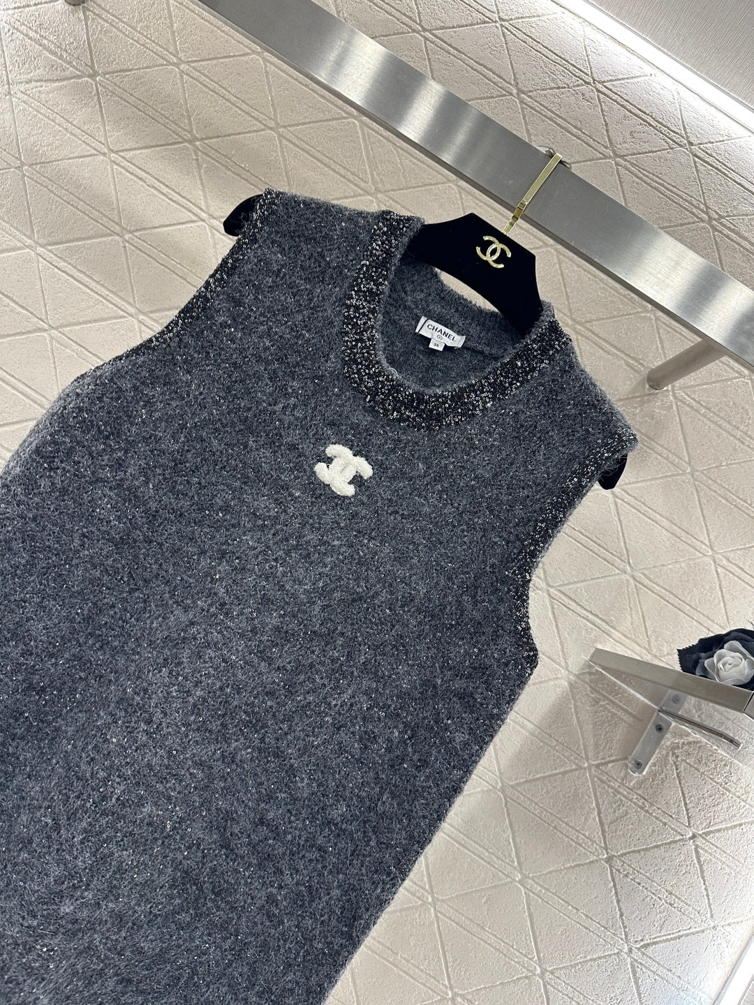 26SS NEW Knitted vest dress