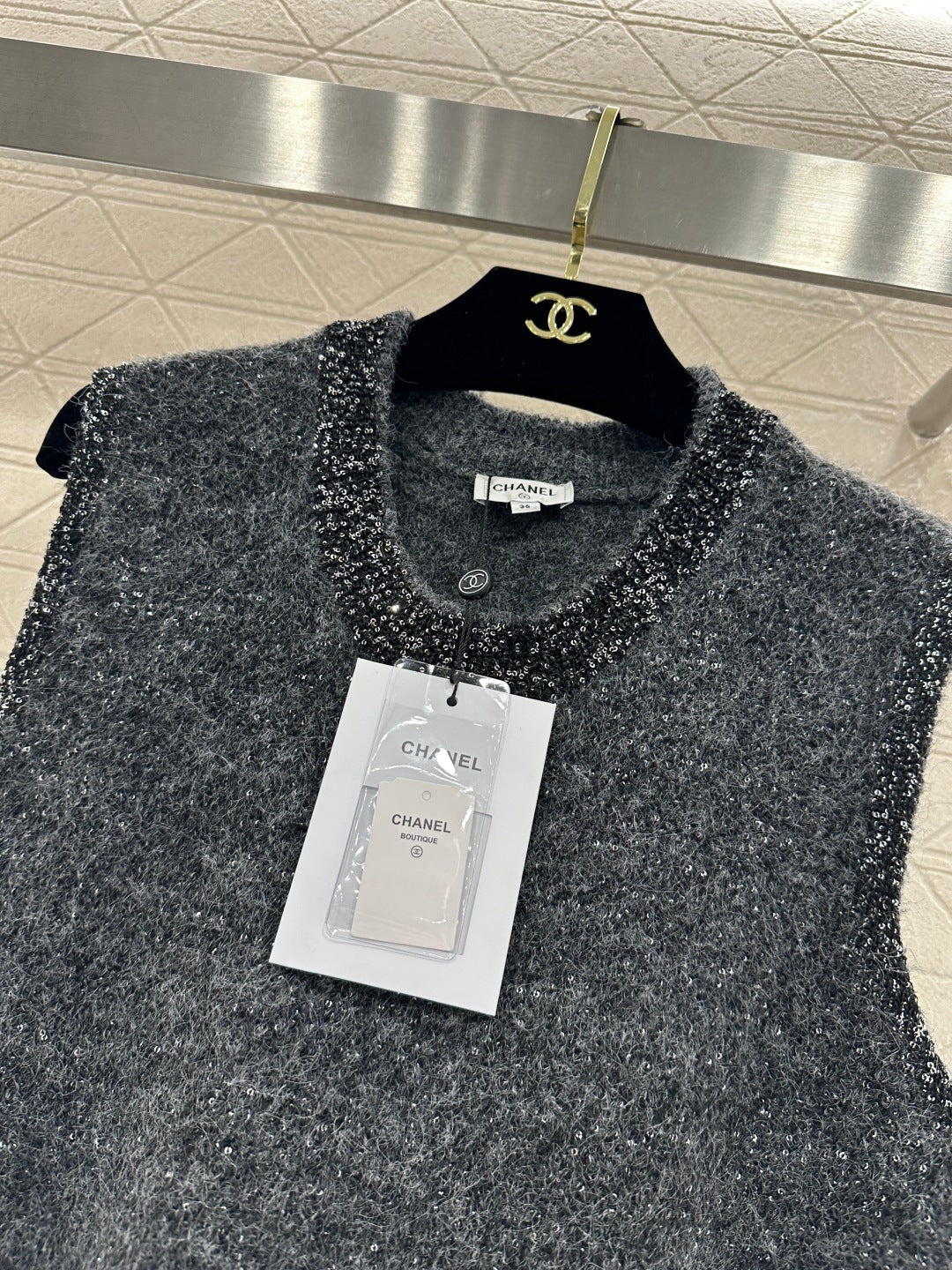 26SS NEW Knitted vest dress