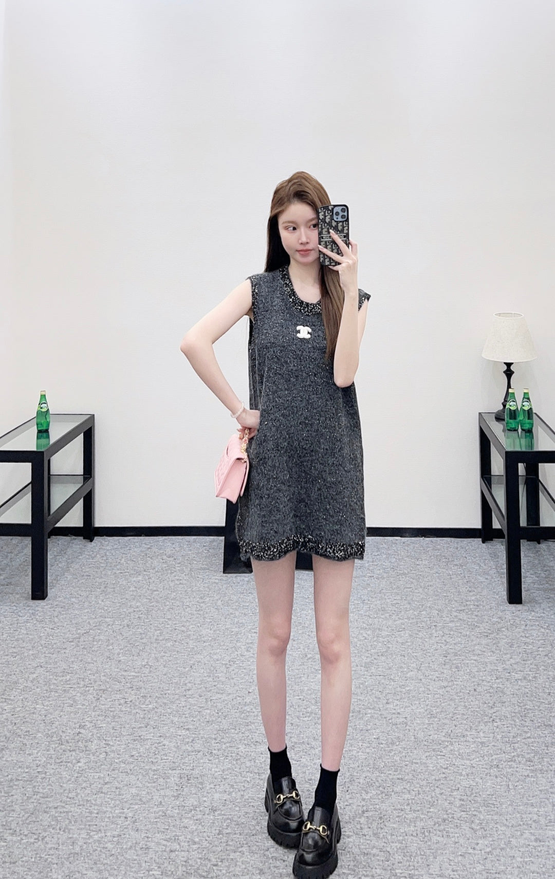 26SS NEW Knitted vest dress