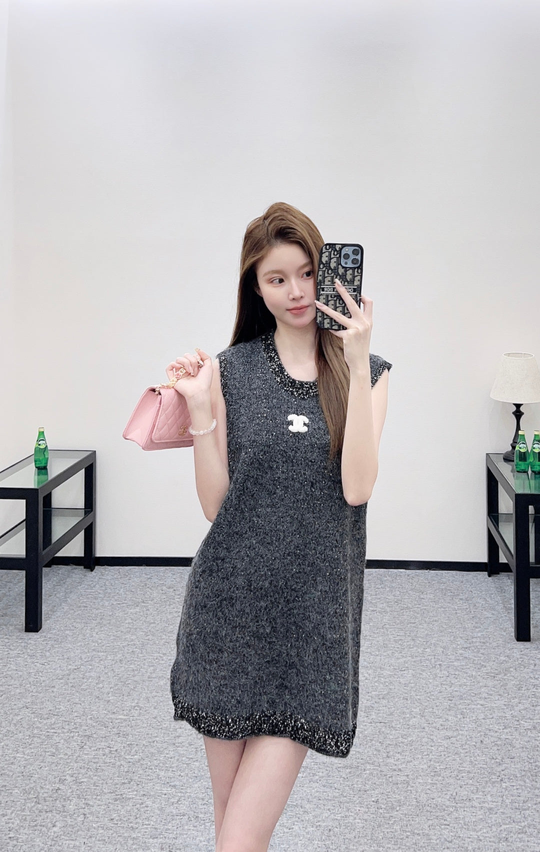 26SS NEW Knitted vest dress