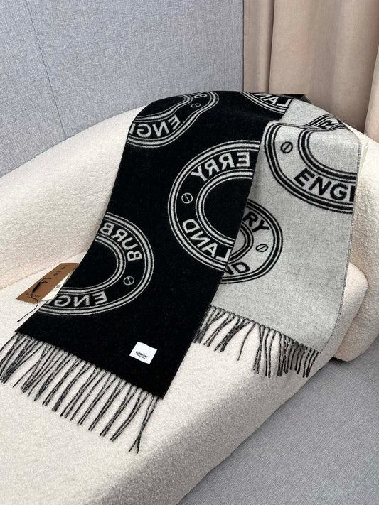 26SS Neuer reversibler zweifarbiger Wollschal