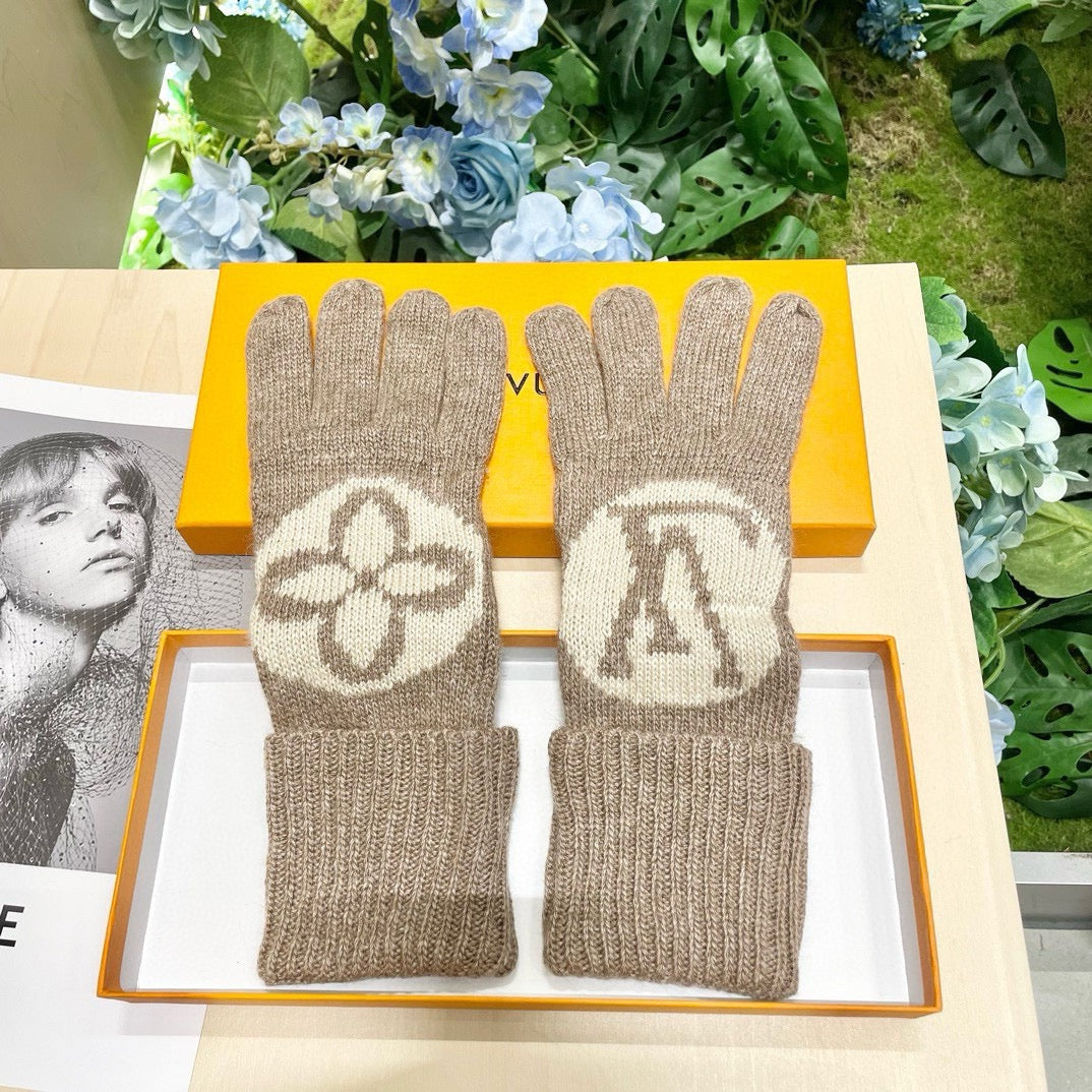 26SS NEU Louis Neue Herbst- und Winter-Wollstrickhandschuhe