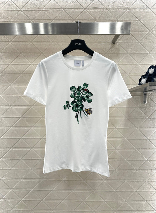 26SS NEW Lucky Four-Leaf Clover T-Shirt