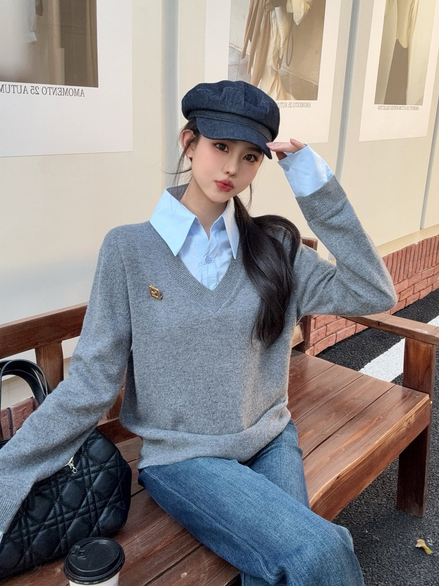 26SS NEW 2in1 knit shirt