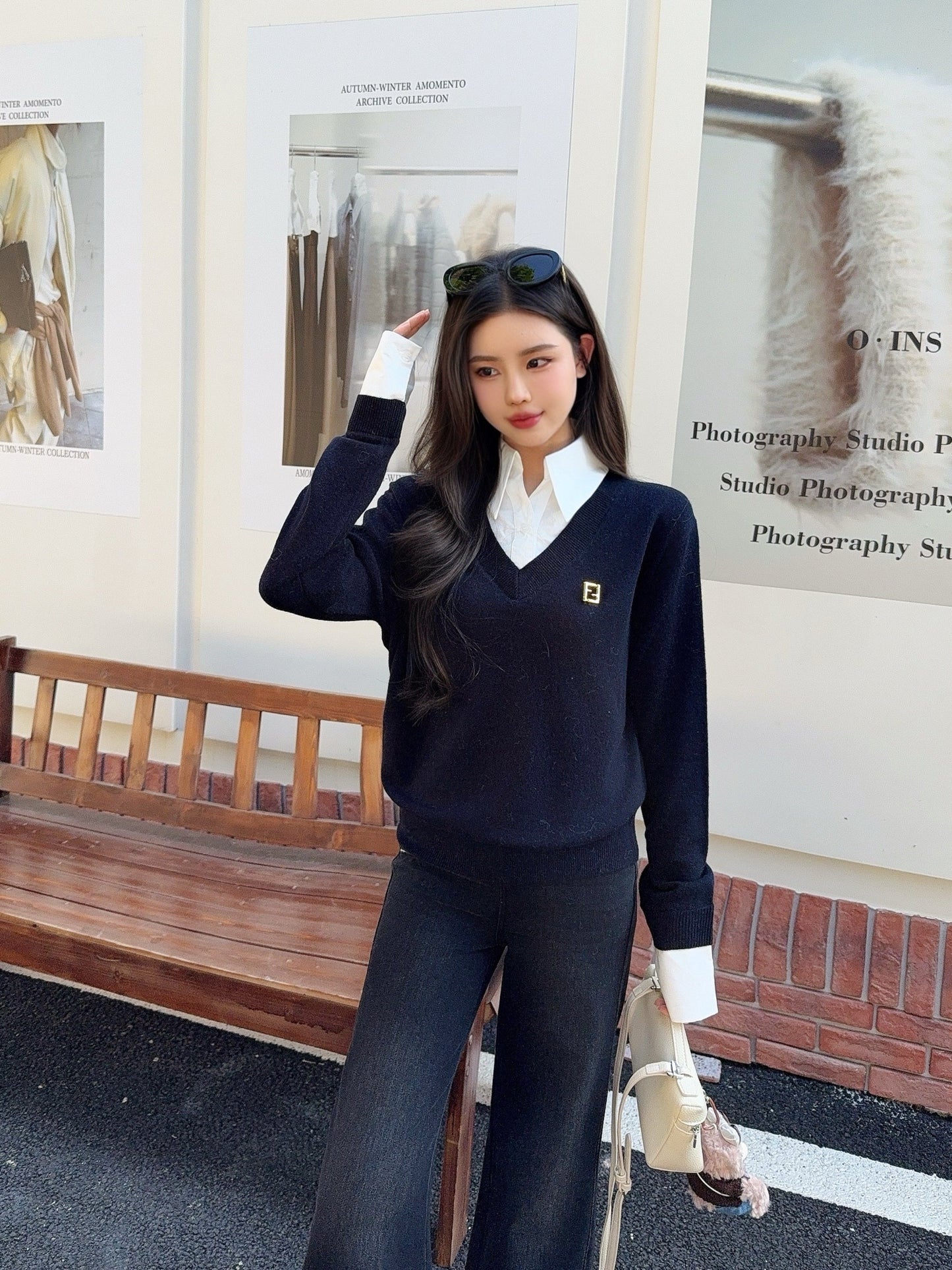 26SS NEW 2in1 knit shirt