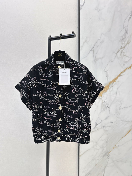 26SS NEW sequin embroidery vest jacket