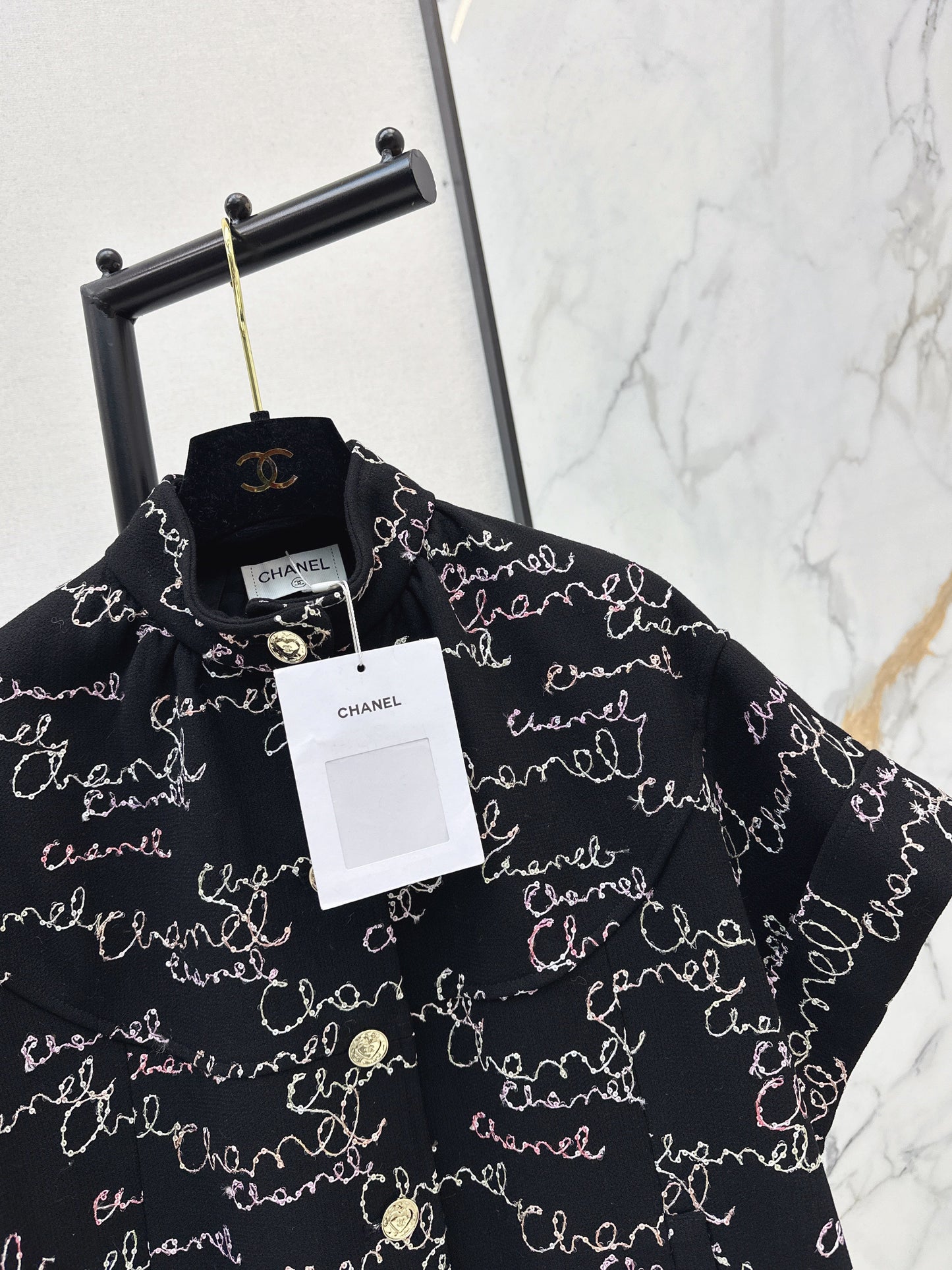 26SS NEW sequin embroidery vest jacket