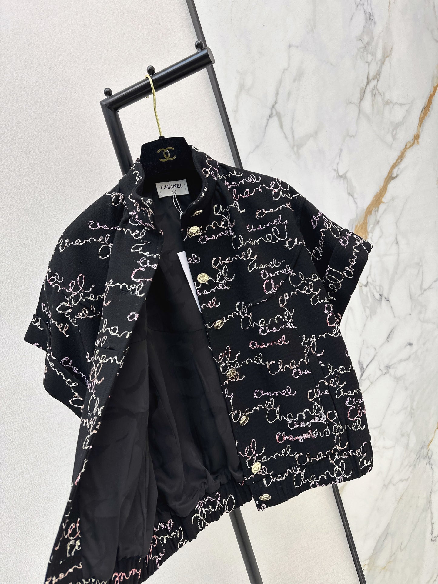 26SS NEW sequin embroidery vest jacket