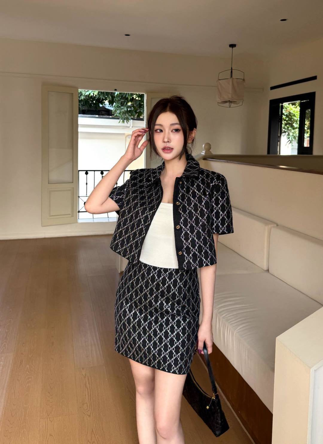 26SS NEW rhinestone skirt
