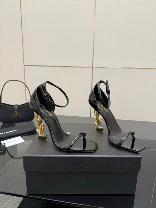 26SS NEW Metal letter logo high heel sandals (height: 10.5cm)