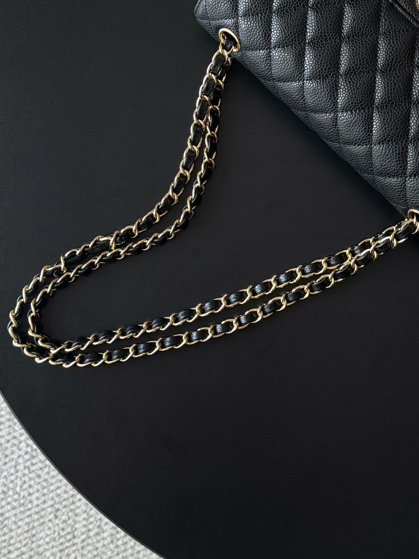 🔥HOT🔥Highest Quality🔥26SS NEW Original Haas large ball caviar lining imported lambskin chain bag