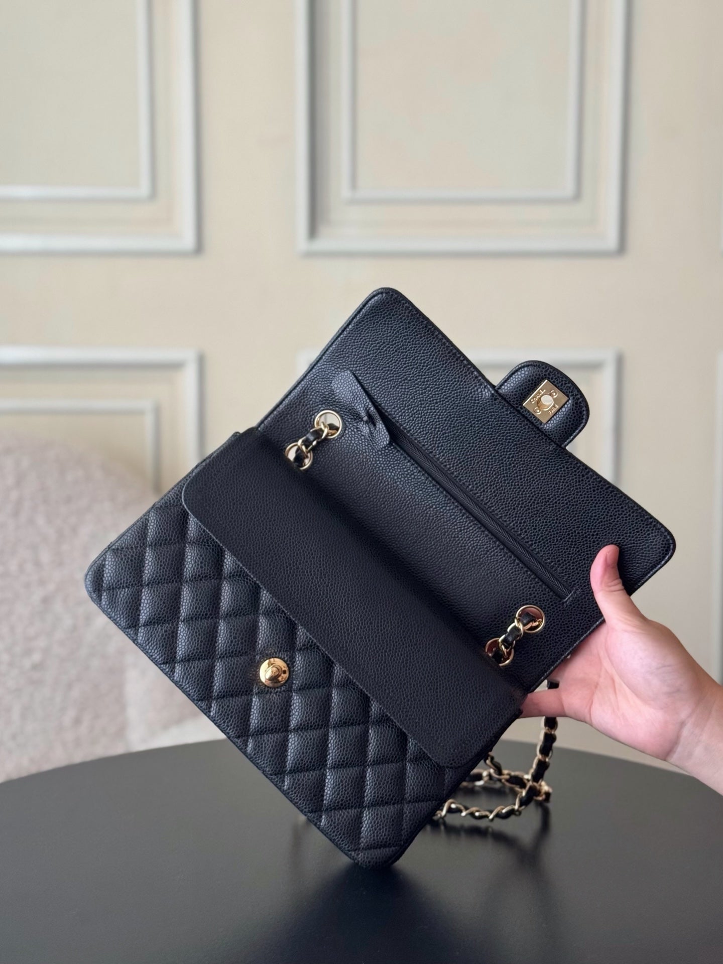 🔥HOT🔥Highest Quality🔥26SS NEW Original Haas large ball caviar lining imported lambskin chain bag