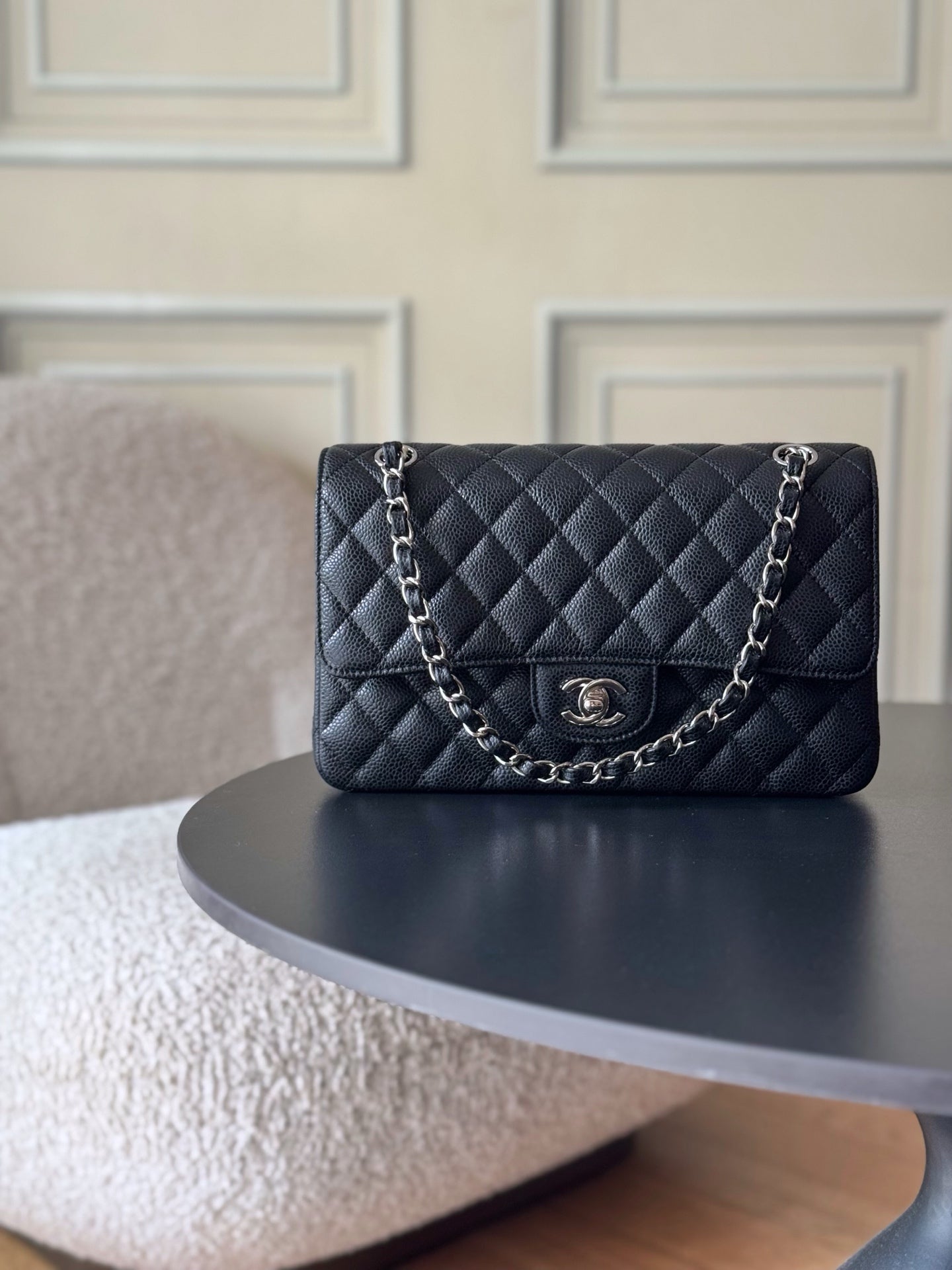 🔥HOT🔥Highest Quality🔥26SS NEW Original Haas large ball caviar lining imported lambskin chain bag