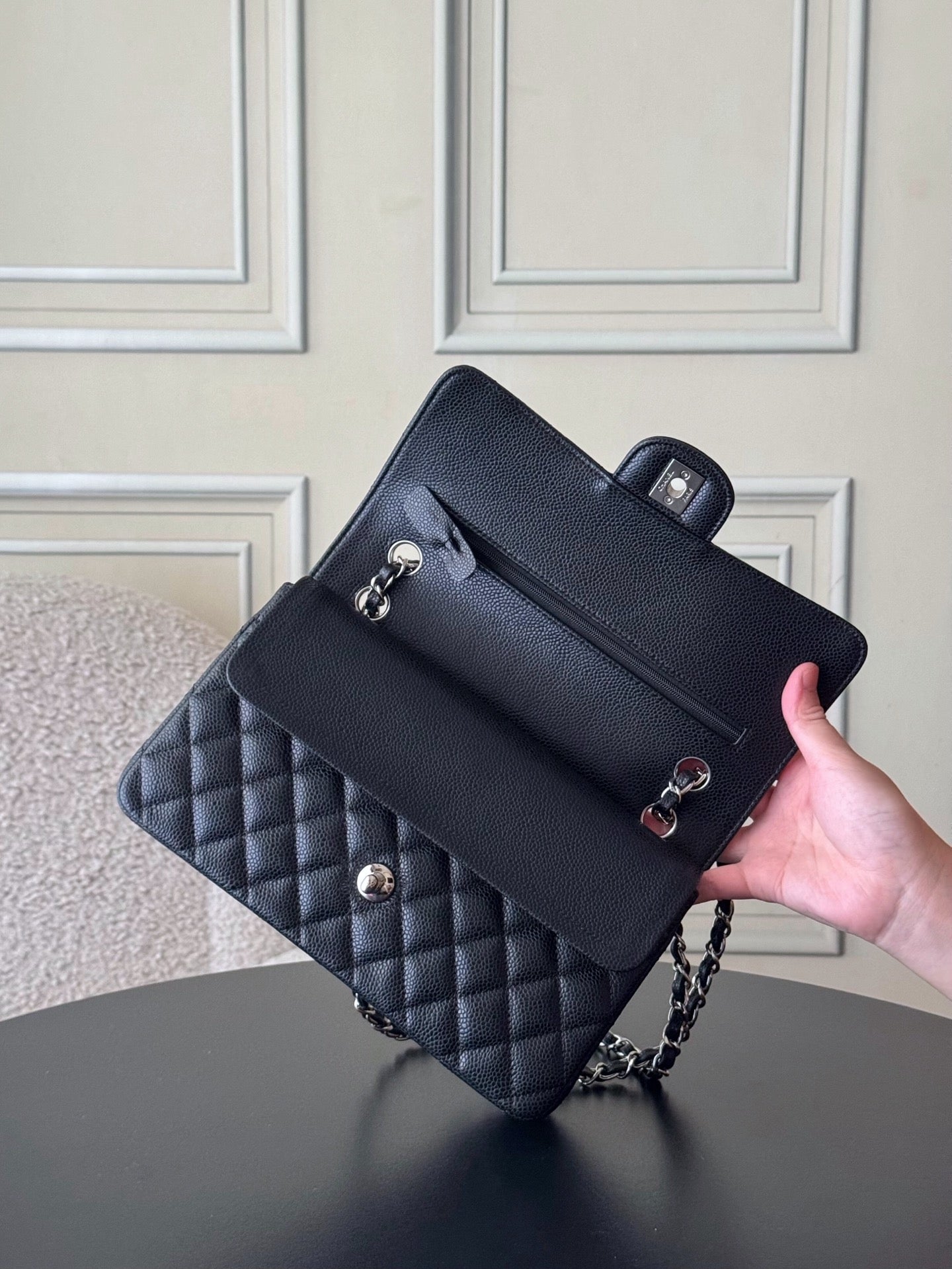 🔥HOT🔥Highest Quality🔥26SS NEW Original Haas large ball caviar lining imported lambskin chain bag