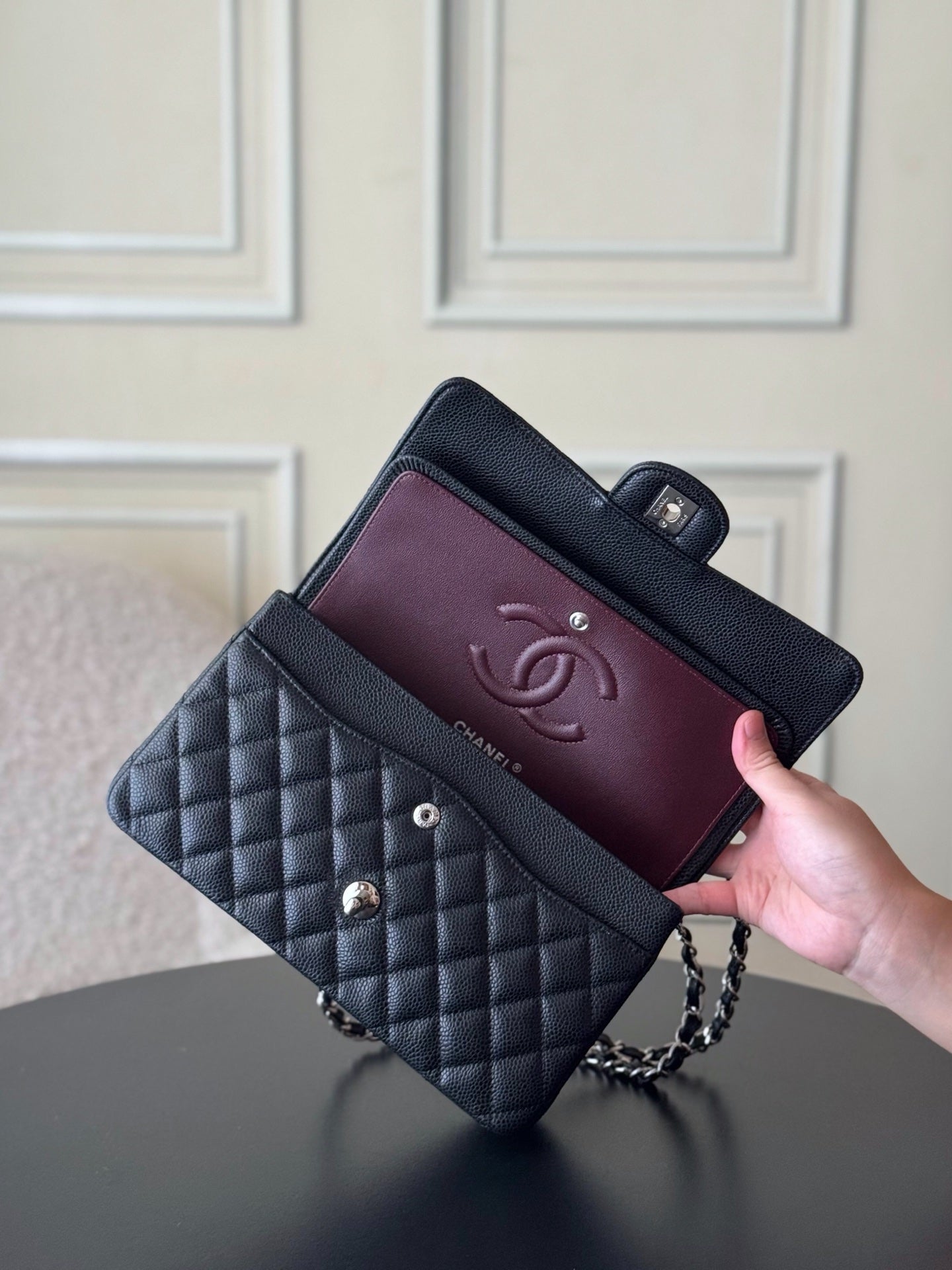 🔥HOT🔥Highest Quality🔥26SS NEW Original Haas large ball caviar lining imported lambskin chain bag