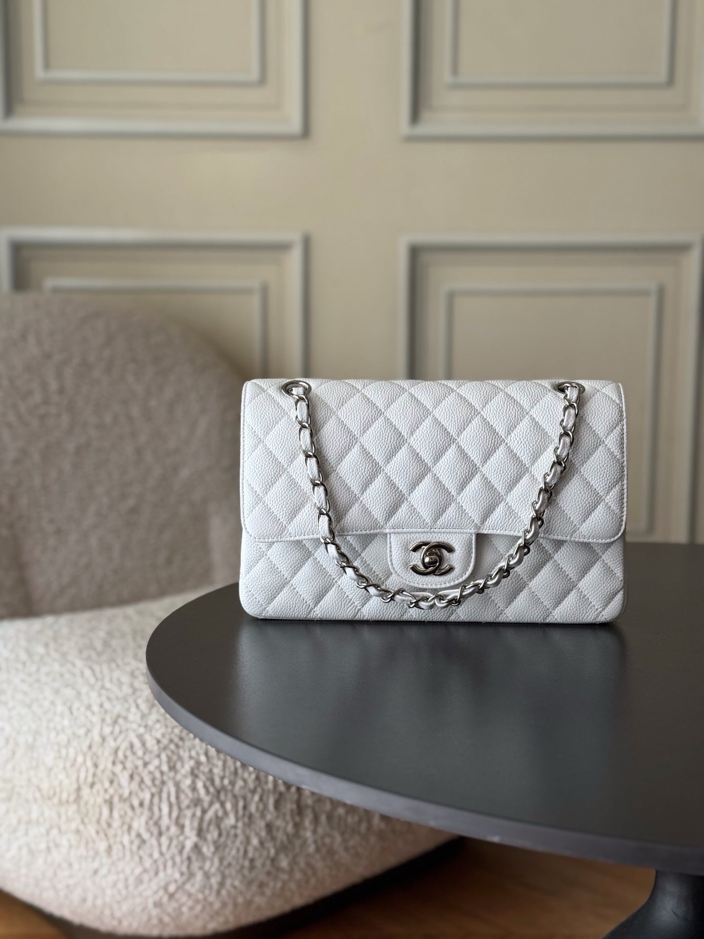 🔥Highest Quality🔥26SS NEW Original Haas large ball caviar lining imported lambskin chain bag