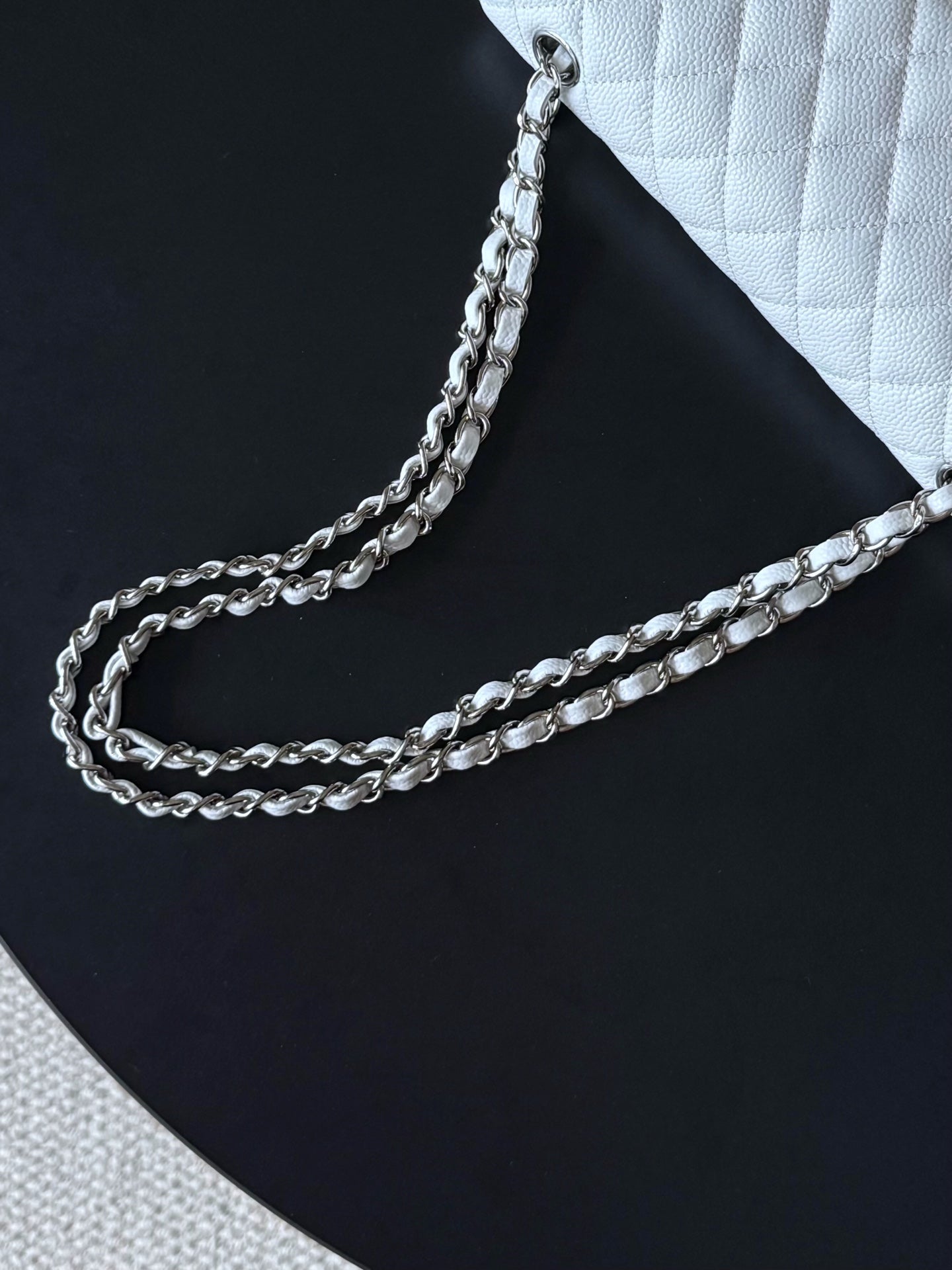 🔥Highest Quality🔥26SS NEW Original Haas large ball caviar lining imported lambskin chain bag