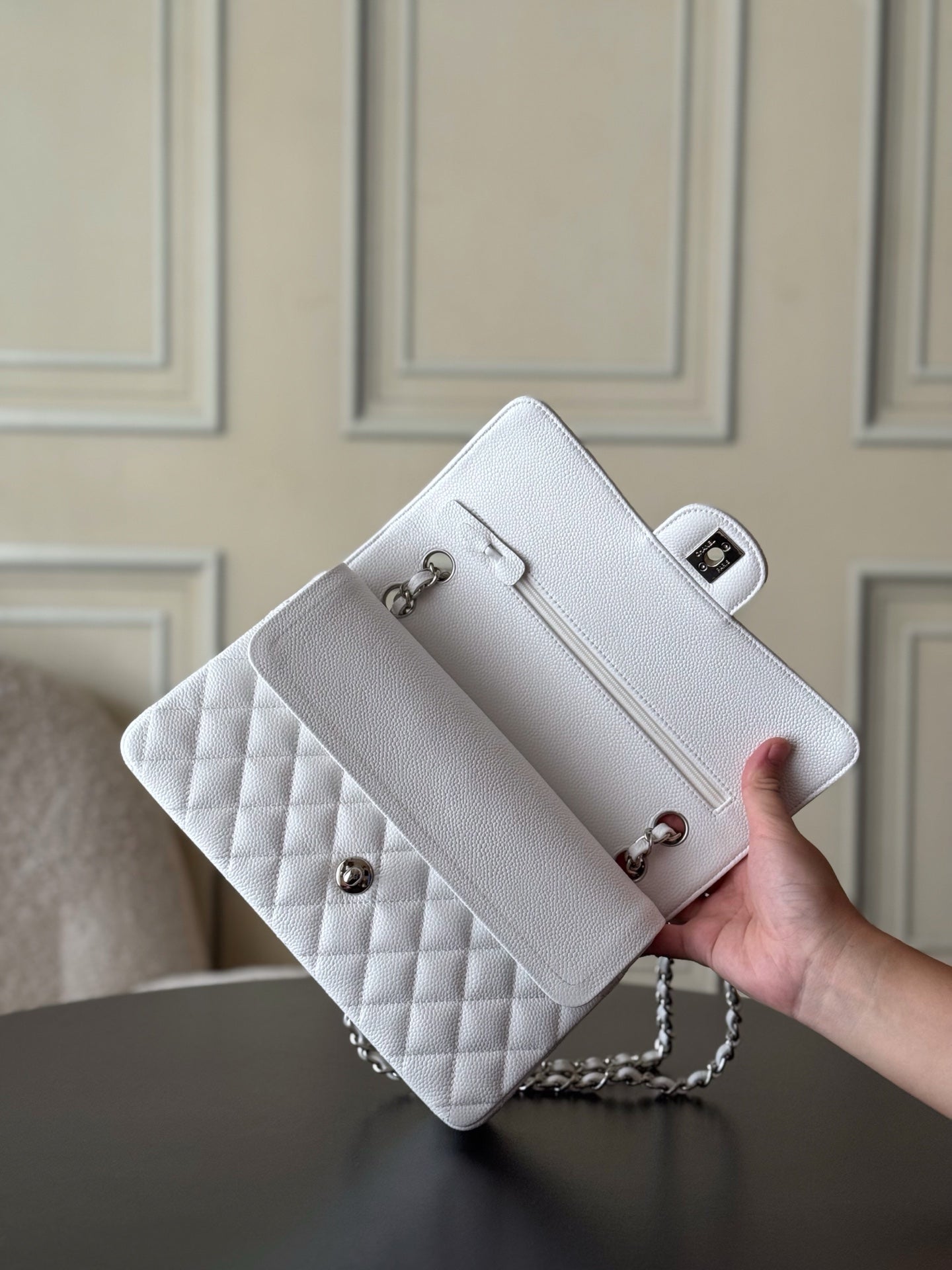 🔥Highest Quality🔥26SS NEW Original Haas large ball caviar lining imported lambskin chain bag