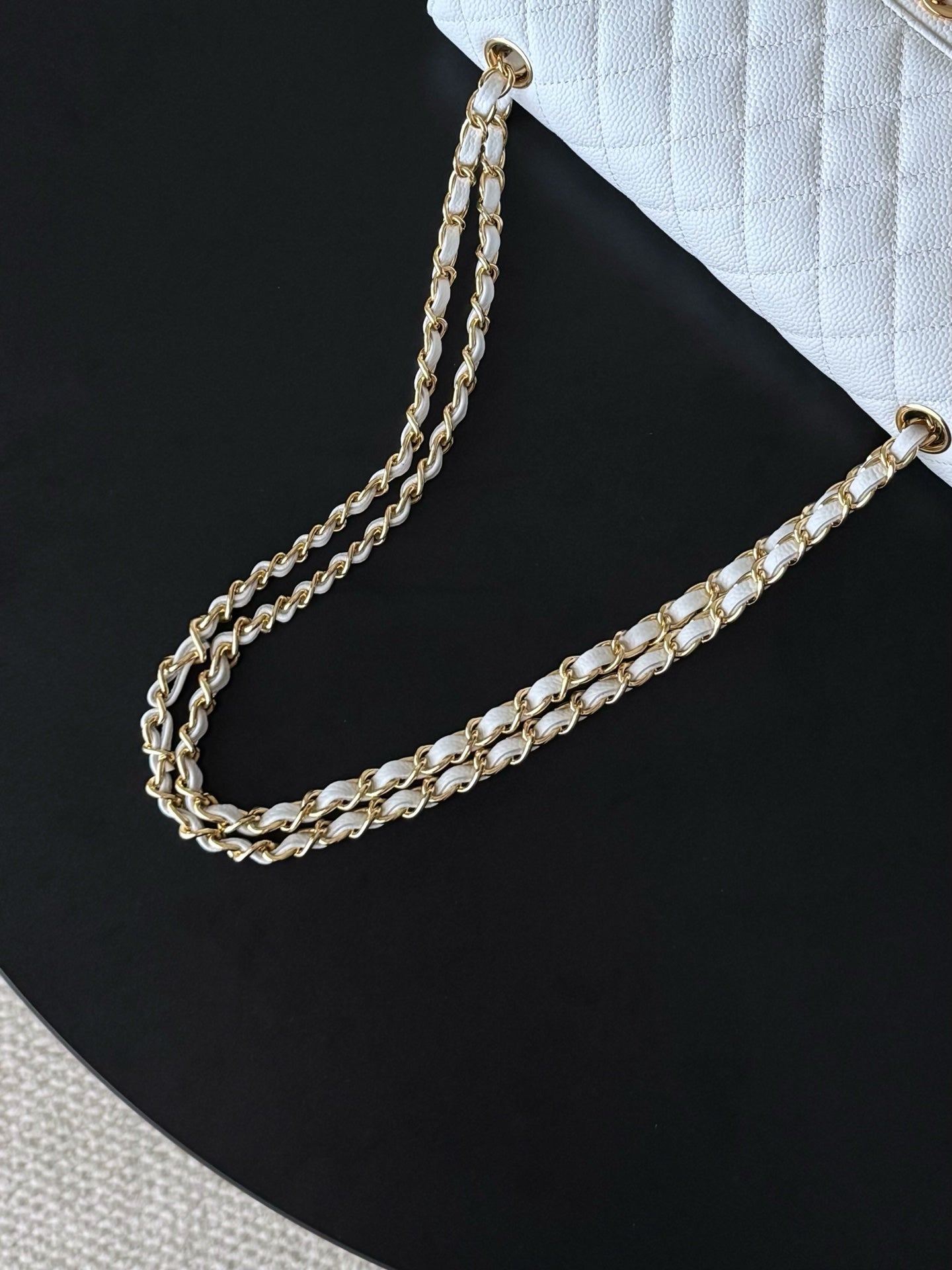 🔥Highest Quality🔥26SS NEW Original Haas large ball caviar lining imported lambskin chain bag