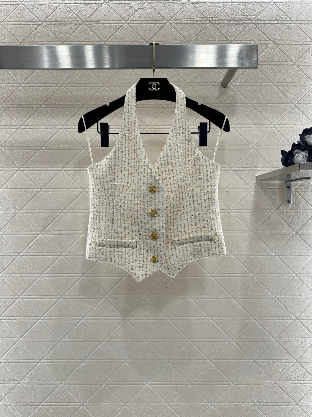 26SS NEW Knitted Halter Vest