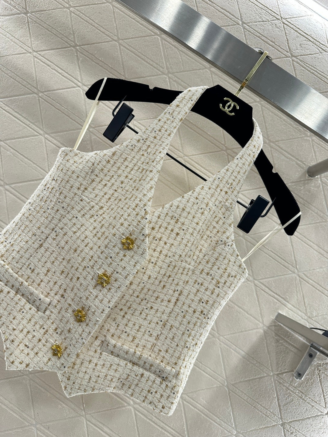 26SS NEW Knitted Halter Vest