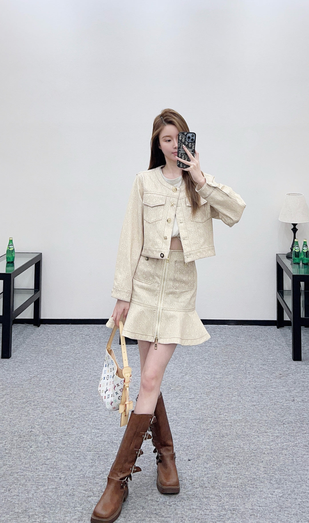 26SS NEW Denim Skirt Set