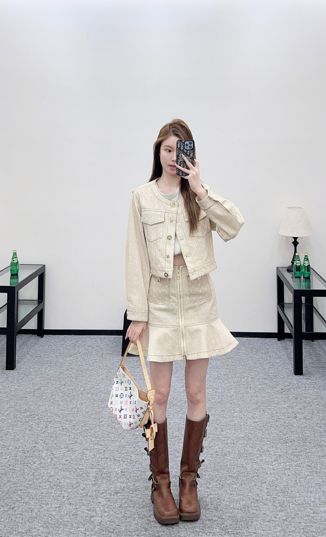 26SS NEW Denim Skirt Set