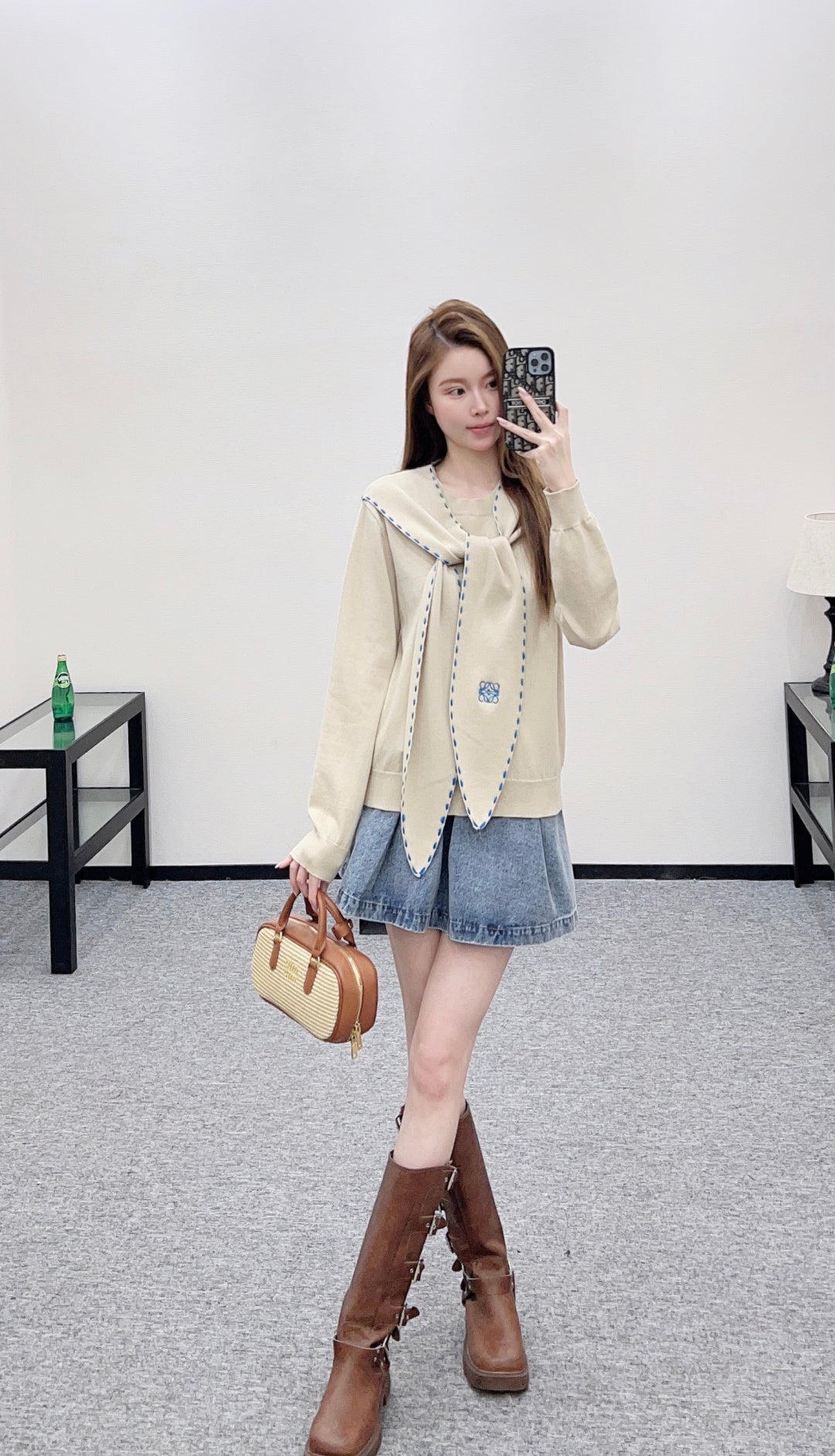 26SS NEW Shawl knit sweater