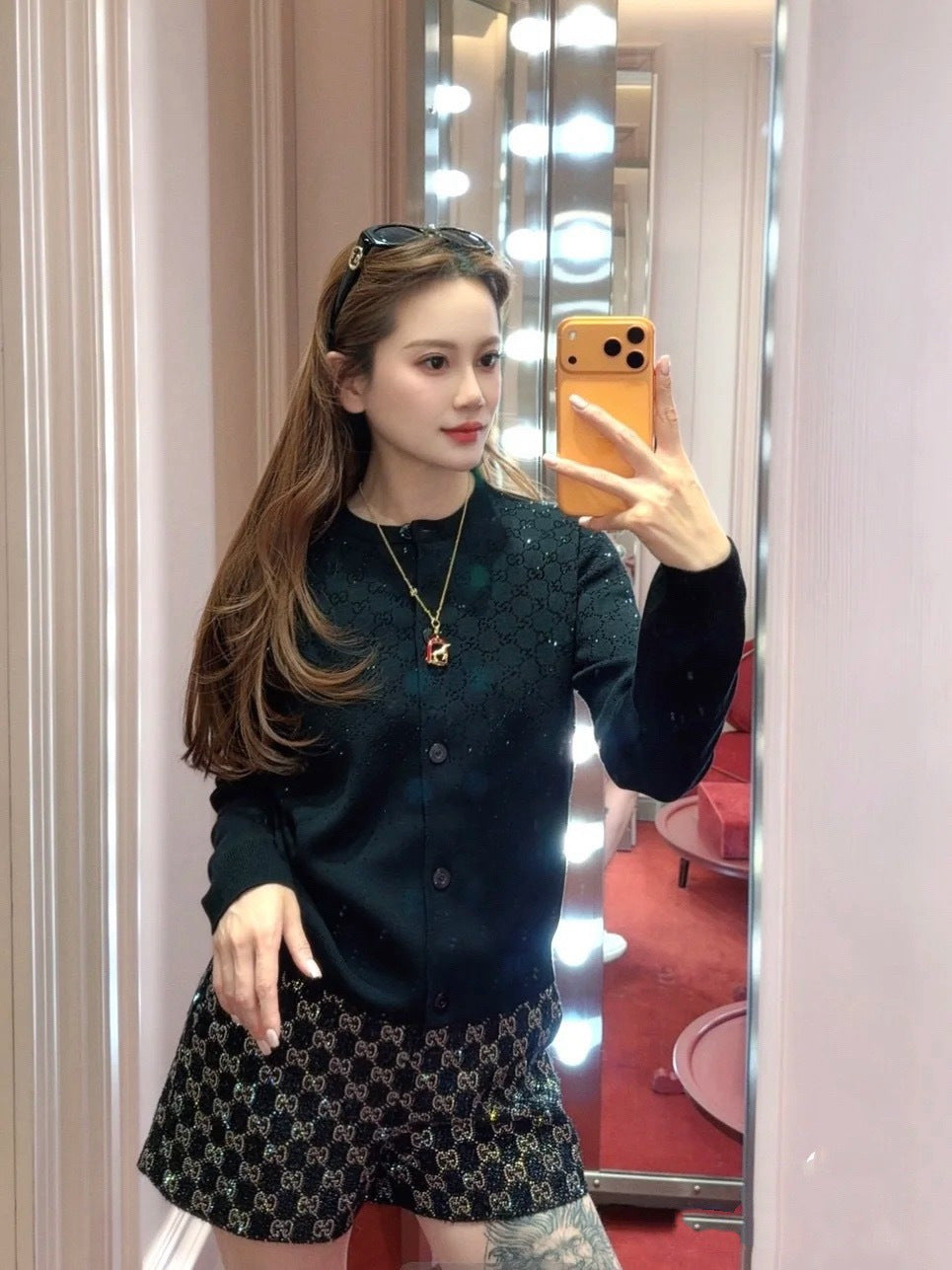 26SS NEW rhinestone cardigan