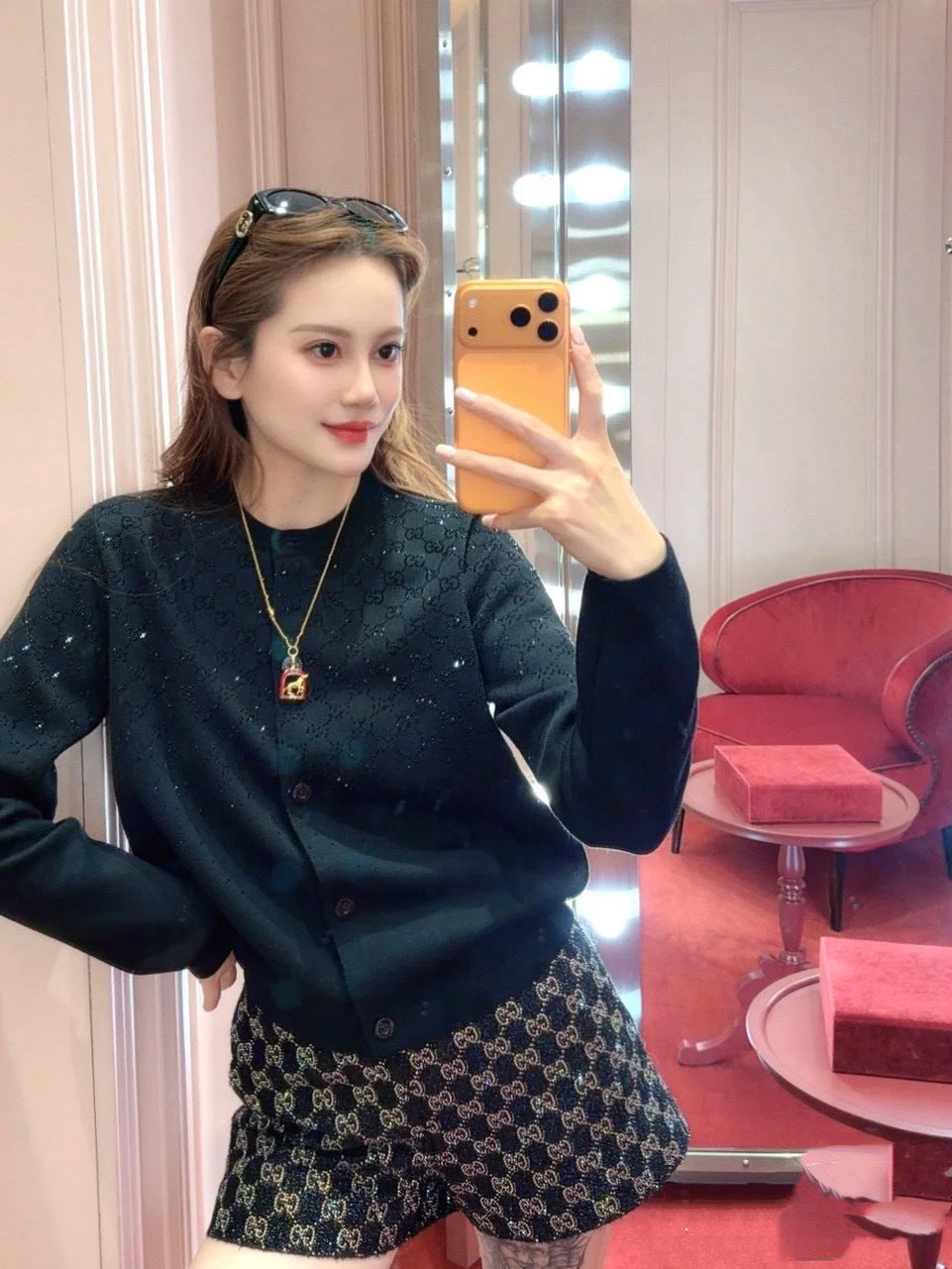26SS NEW rhinestone cardigan