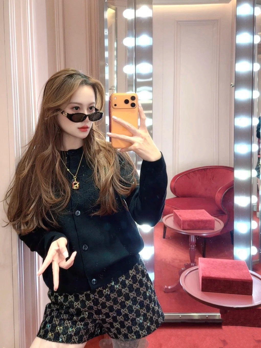 26SS NEW rhinestone cardigan
