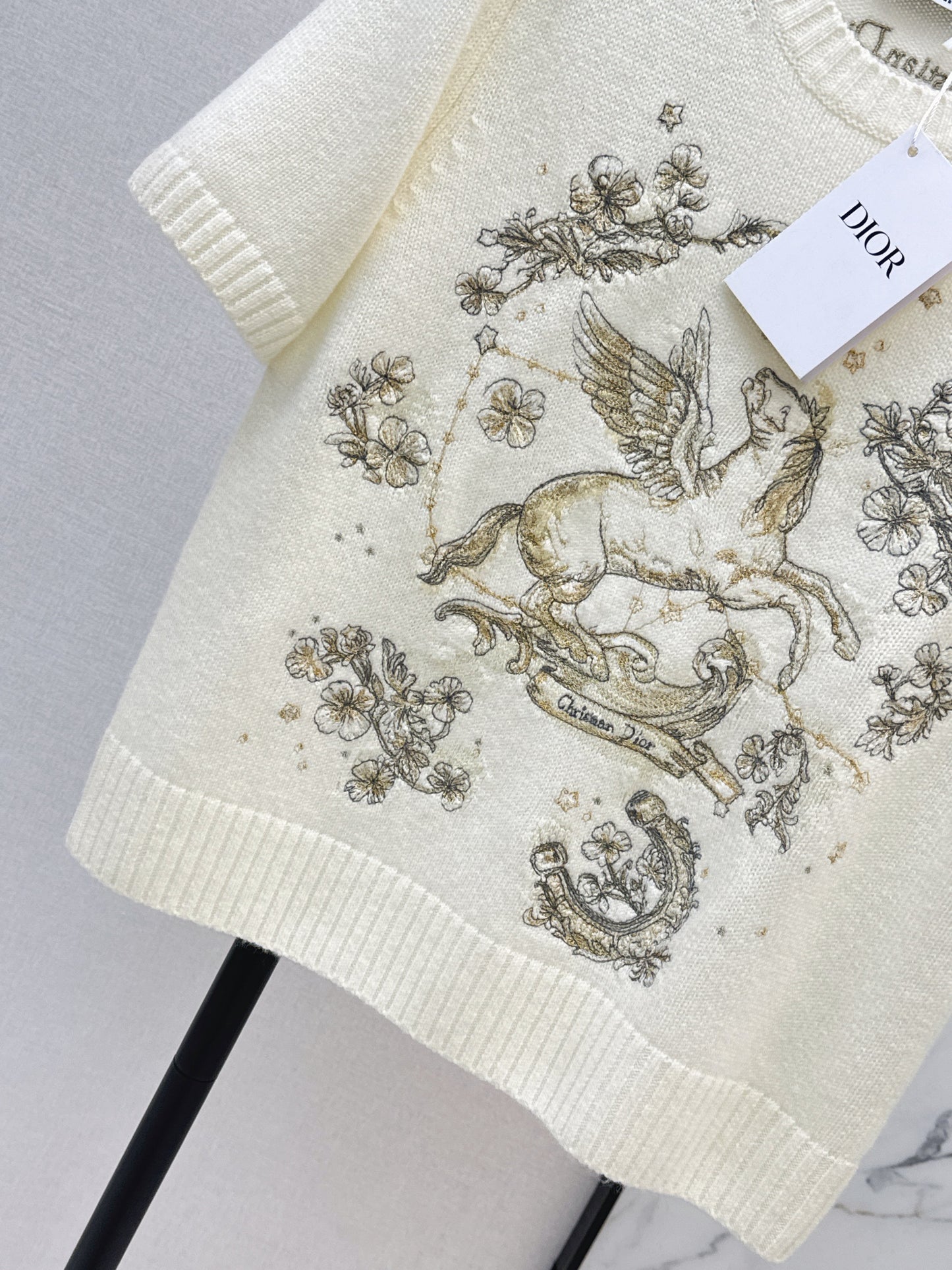 26SS NEW embroidery cashmere sweater
