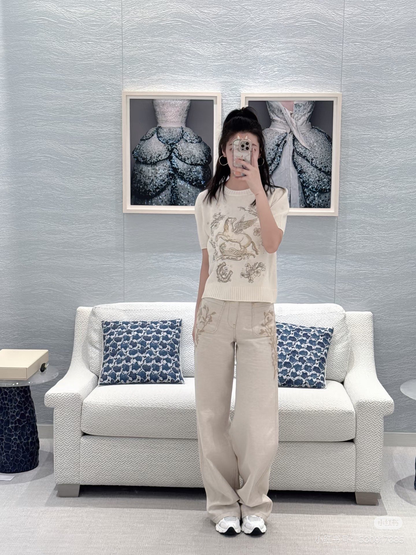 26SS NEW embroidery cashmere sweater
