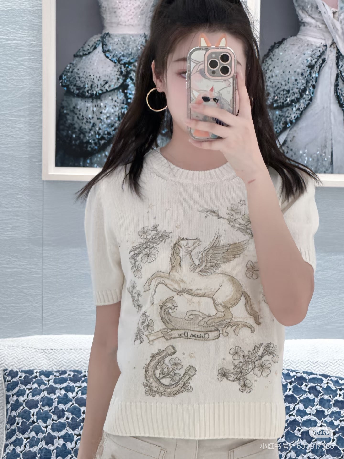 26SS NEW embroidery cashmere sweater