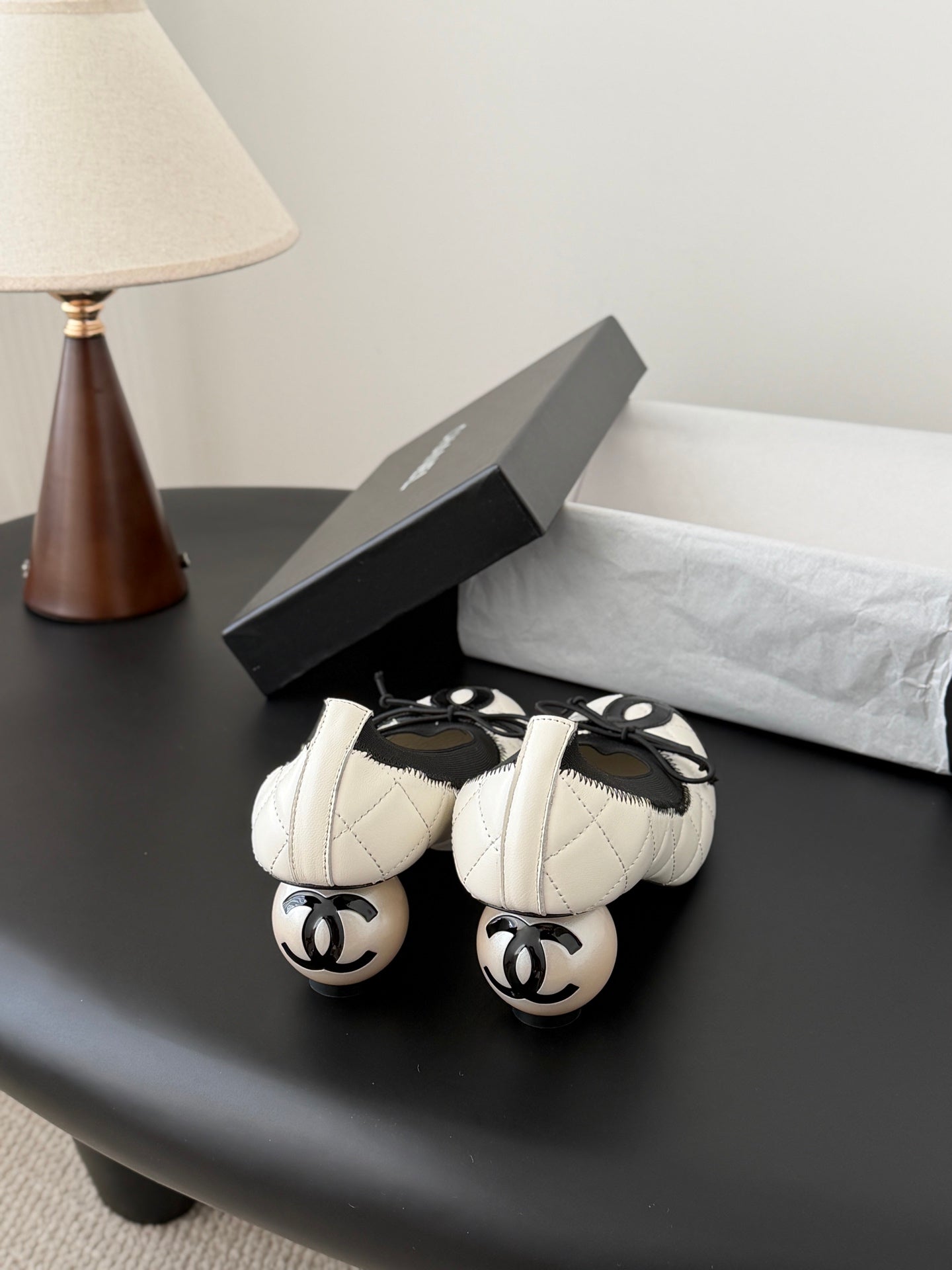 26SS NEUE Ballerinas mit klobigem Absatz (Absatzhöhe: 4,5 cm)
