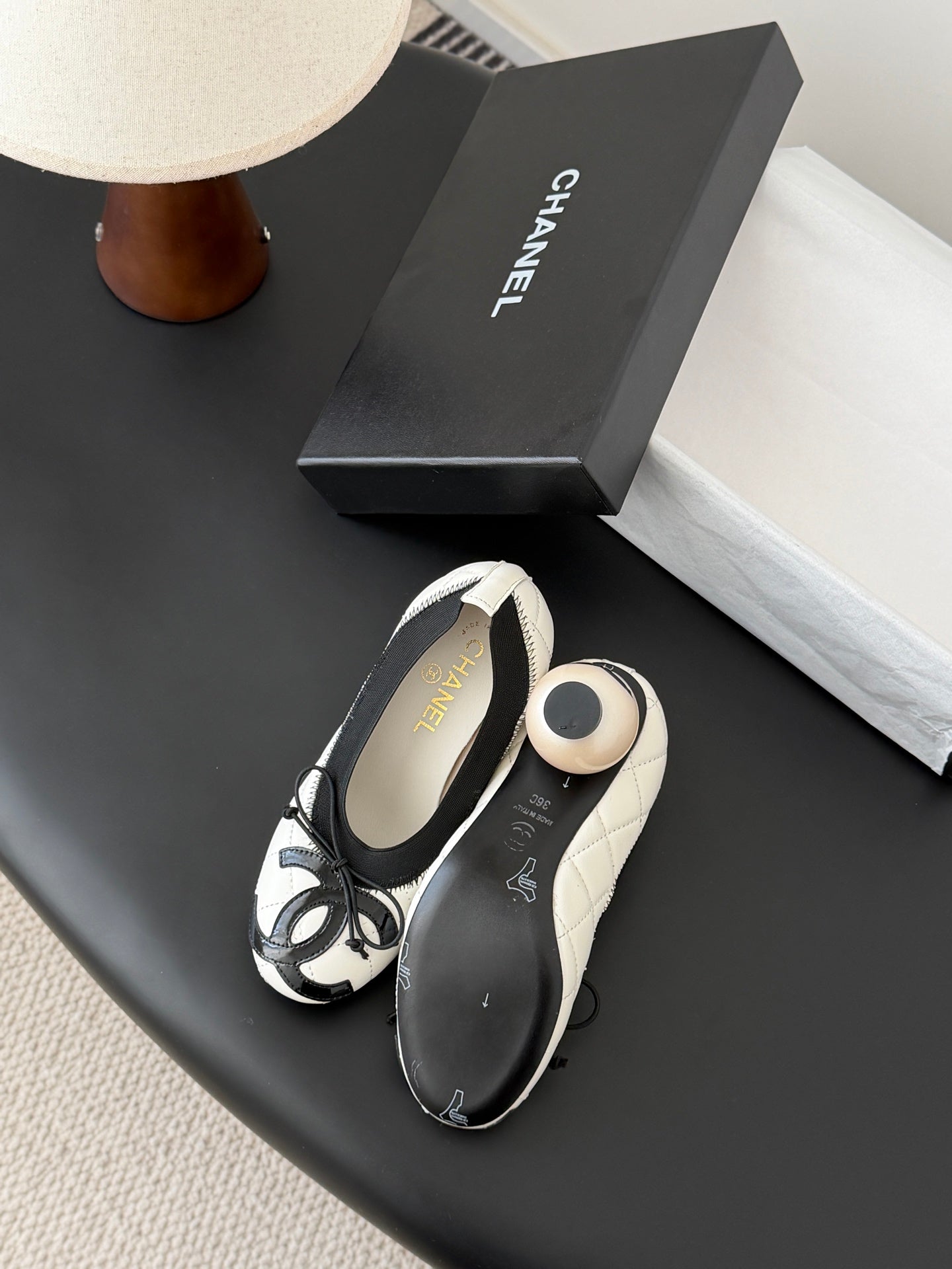 26SS NEUE Ballerinas mit klobigem Absatz (Absatzhöhe: 4,5 cm)