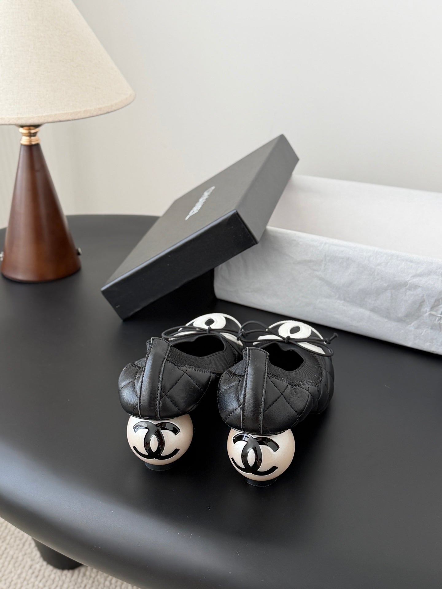 26SS NEUE Ballerinas mit klobigem Absatz (Absatzhöhe: 4,5 cm)