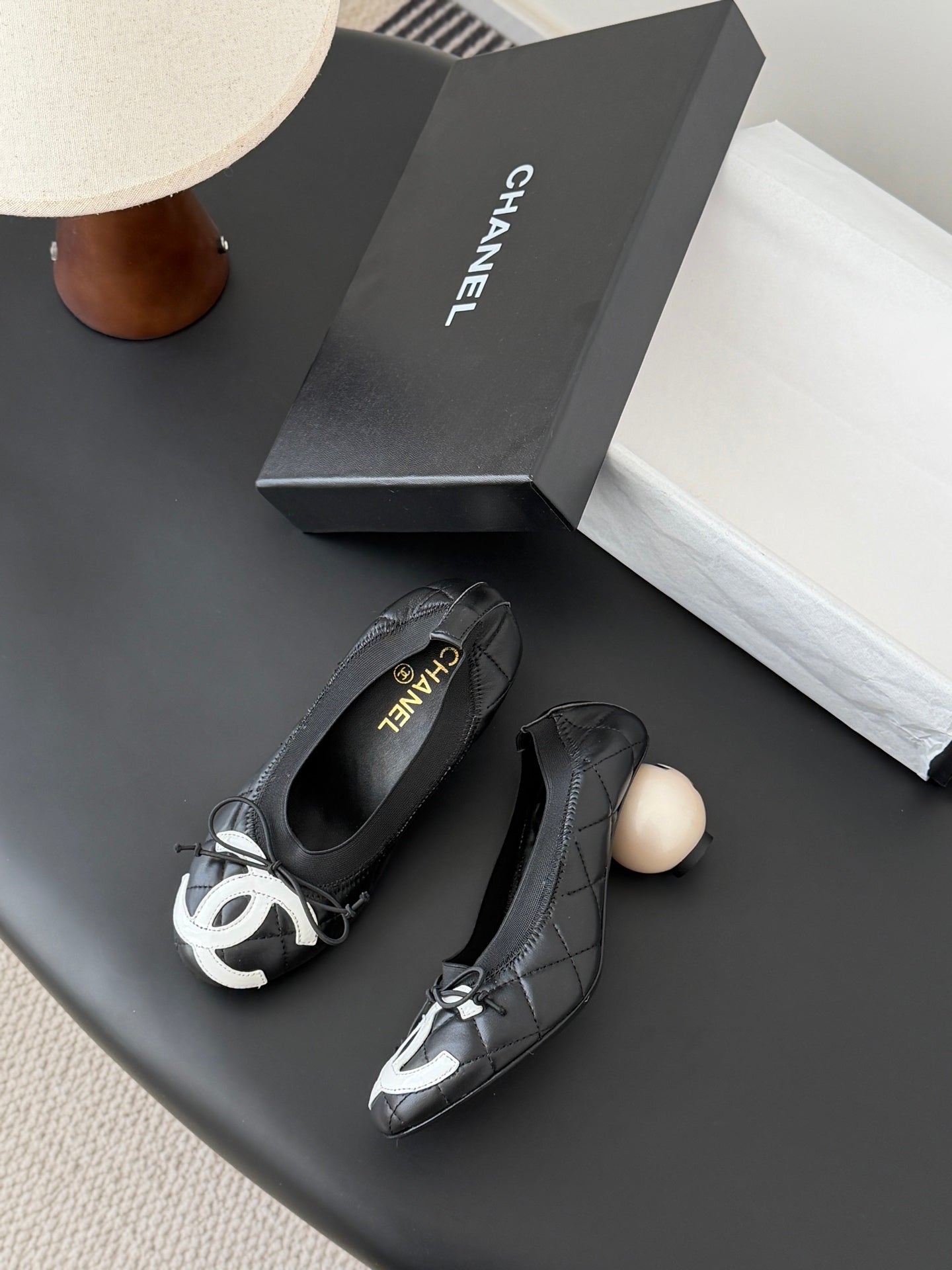 26SS NEUE Ballerinas mit klobigem Absatz (Absatzhöhe: 4,5 cm)