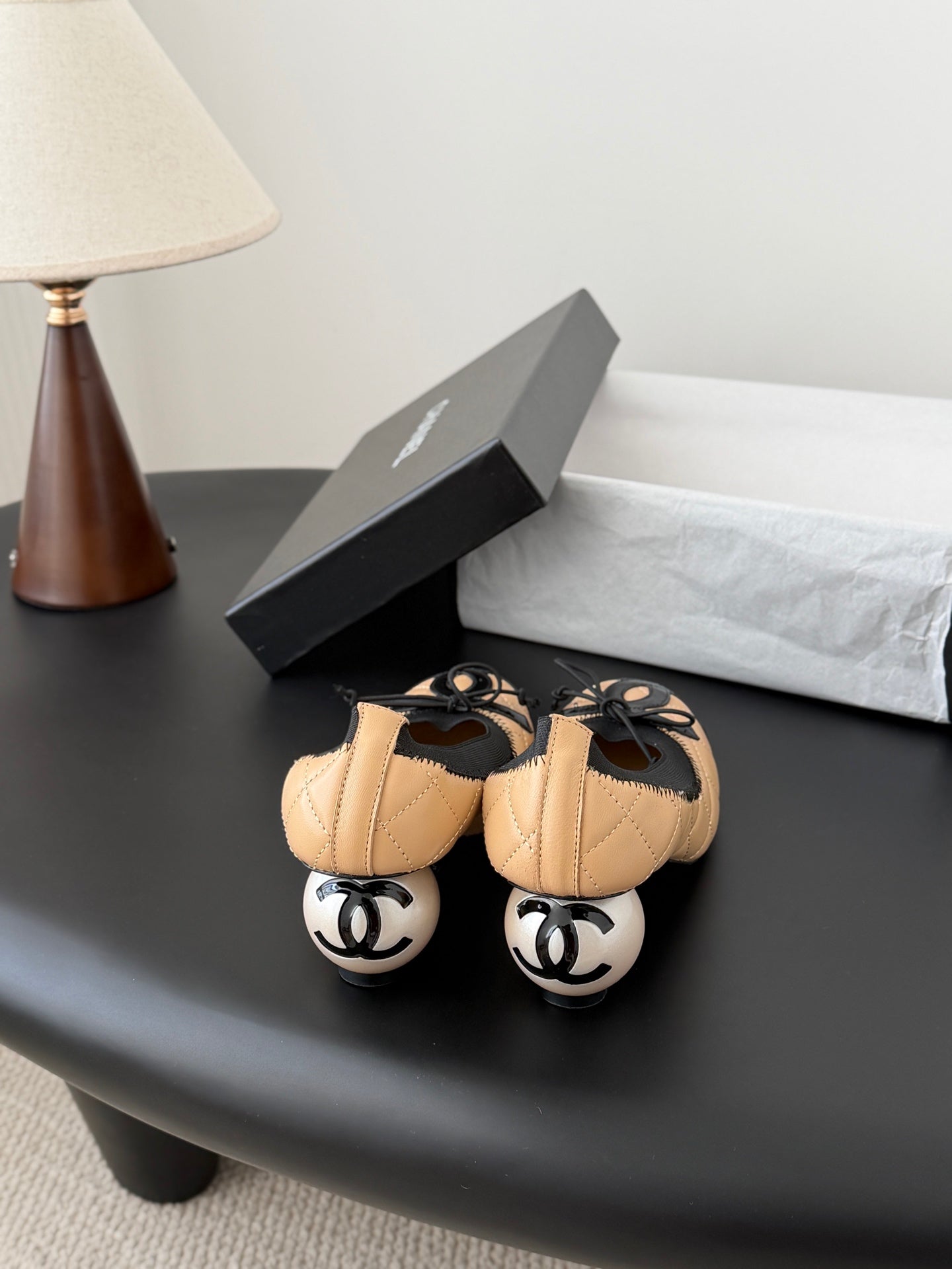 26SS NEUE Ballerinas mit klobigem Absatz (Absatzhöhe: 4,5 cm)