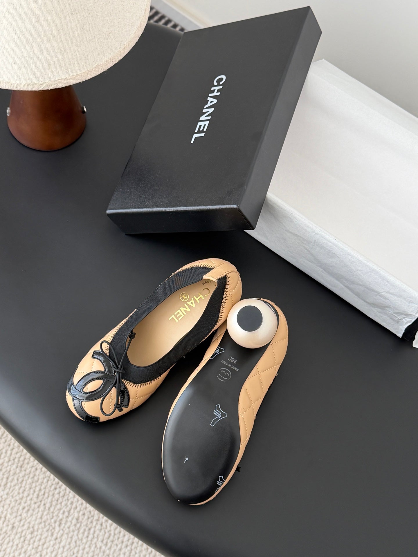 26SS NEUE Ballerinas mit klobigem Absatz (Absatzhöhe: 4,5 cm)