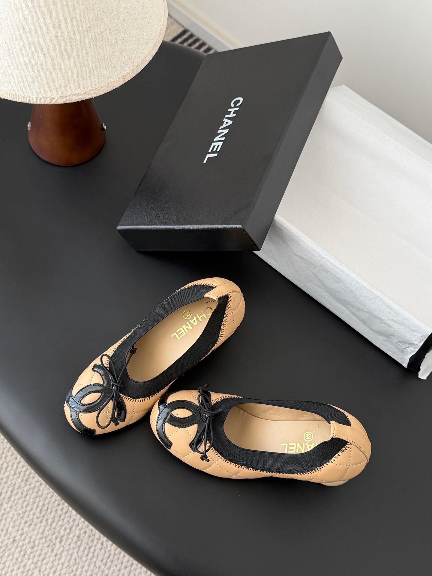 26SS NEUE Ballerinas mit klobigem Absatz (Absatzhöhe: 4,5 cm)