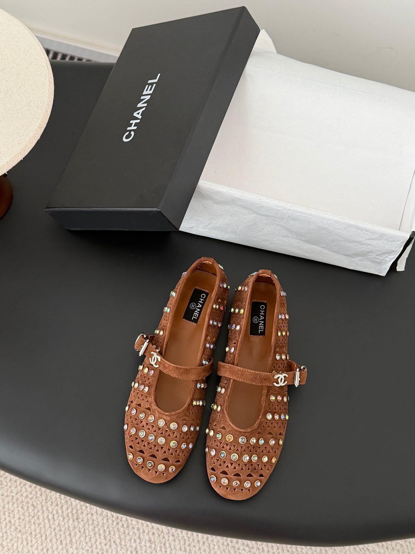 26SS NEUE Mary Jane Hohl-Strass-Schuhe