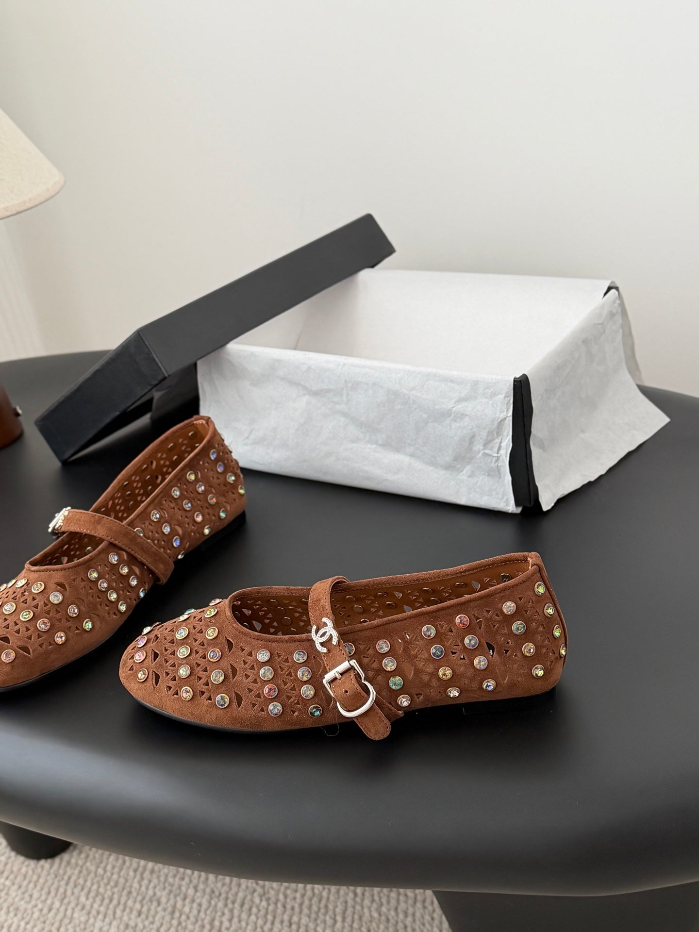 26SS NEUE Mary Jane Hohl-Strass-Schuhe