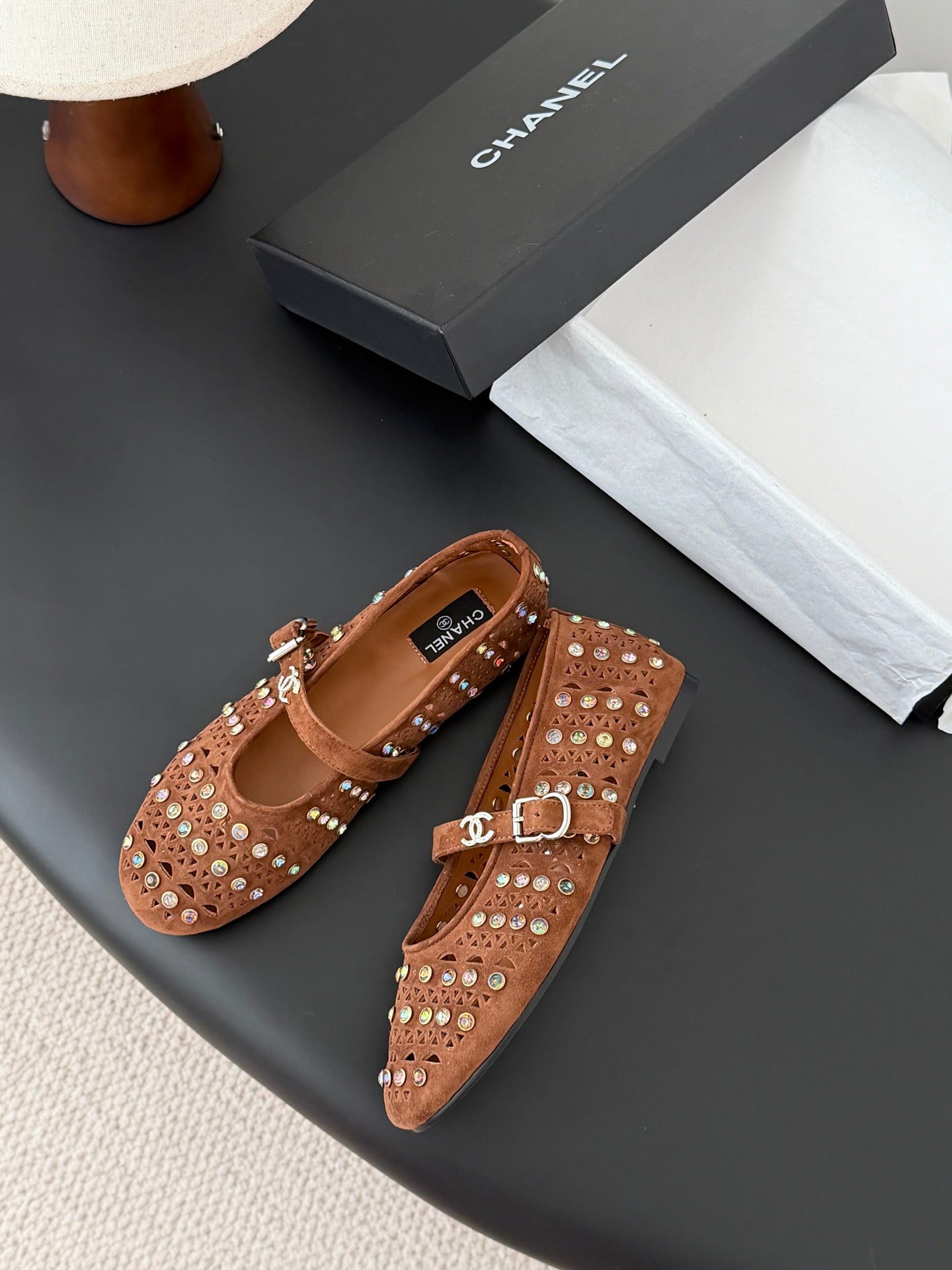 26SS NEUE Mary Jane Hohl-Strass-Schuhe